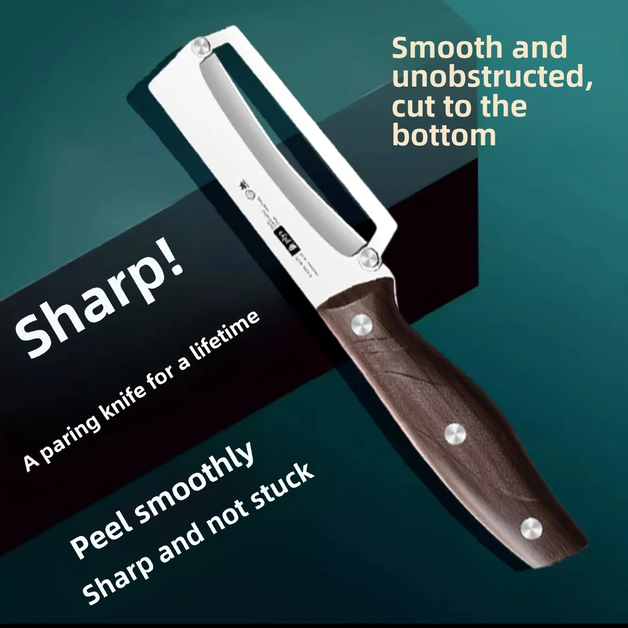 Stainless Steel Fruit & Vegetable Peeler with Wooden Handle