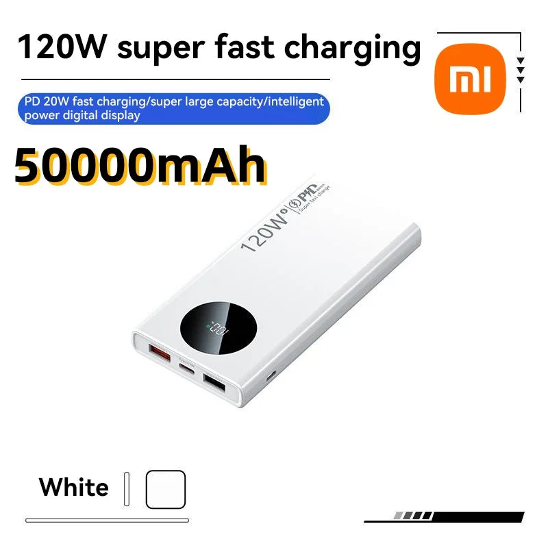 Xiaomi 120W 50000mAh High Capacity Power Bank – Super Fast Charging for All Devices